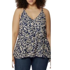 Rebel Blue Green Pink Camo Blouse Tank Sz 2X V-neck Sleeveless WMNS Plus Top